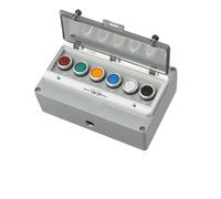 Boîte de commande à bouton-poussoir étanche en alliage d'aluminium moulé, boîte de commutation d'arrêt d'urgence en métal IP67, 22mm, 5/6 trous