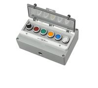 Boîte de commande à bouton-poussoir étanche en alliage d'aluminium moulé, boîte de commutation d'arrêt d'urgence en métal IP67, 22mm, 5/6 trous
