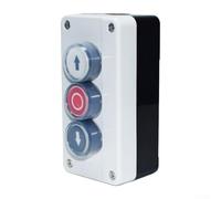 Boîte de commutateur à bouton-poussoir étanche 3 trous avec couvercle Xal-b324 pour porte d'ascenseur industrielle, contrôle des machines, câblage terminal à vis, blanc, protection ABS IP40, cycles