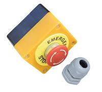 Boîte de commutateurs d'arrêt d'urgence industrielle, boîtier en métal solide, bouton d'arrêt de crise pour automatisation bouton de crise à haut potentiel
