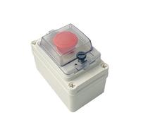 Boîte de commutation à bouton-poussoir d'extérieur, étanche IP67, arrêt d'urgence, 1P, contrôle des champignons, Distribution, fonctionnement manuel, 10A