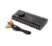 Boîte de commutation de sortie AV RCA, séparateur de Signal Audio vidéo, sélecteur de 4 voies, lot de 1 AUX, câbles coaxiaux
