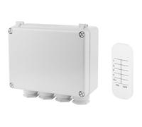 Smartwares Kit pour jardin Plug & Connect - Boîtier de commutation multicanal et télécommande pour le contrôle de l’éclairage extérieur - Jusqu’à 3x 400 W - Portée sans fil jusqu’à 30 m - SH4-99652