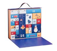 Boîte de compte à rebours de Noël, 24 jours pour faire votre propre calendrier de compte à rebours - Conteneur décoratif saisonnier pour petits jouets, bijoux, bonbons, chocolat, argent