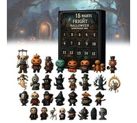 Boîte de compte à rebours d'Halloween 15 nuits de peur avec figurines à suspendre et mini décorations - Calendrier de l'Avent 2025 pour enfants, femmes, cuisine, adolescents, hommes, fêtes, maison
