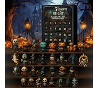 Boîte de compte à rebours d'Halloween 31 nuits de peur avec figurines à suspendre et mini décorations - Calendrier de l'Avent 2025 pour enfants, femmes, cuisine, adolescents, hommes, fête, maison