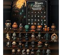 boîte de compte à rebours pour Halloween avec figurines, calendrier de l'Avent pour Halloween 2025, figurines d'horreur effrayantes à collectionner, breloques à suspendre et mini-décorations