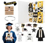 Boîte de compte à rebours pour remise de diplôme de 12 jours, 26 x 36 x 8,6 cm, design polyvalent, décorations de célébration pour les fêtes de début d'école et d'université