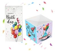 Boîte de confettis pour anniversaire des femmes | Cadeaux pour fêtes interactives - Boîte de confettis drôle d'anniversaire - pour jeunes, adolescents, grand-père, femme, mari, fils, F