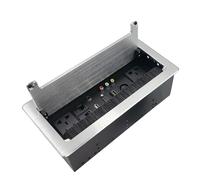 Boîte de connectivité avec brosse de table, prise intégrée, prise de courant encastrée avec œillet, port de charge USB HDMI, interface de type C, prise de courant électrique pour table de canapé
