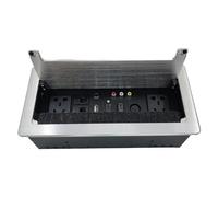 Boîte de connectivité pour brosse de table, prise intégrée, boîte de jonction de table d'échappement, port de charge USB HDMI Type-C Interface Power Strip, station de charge pour salle