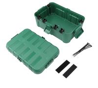 Boîte de Connexion Câble Carrée Grande Capacité, Résistante IP54, Enceinte Électrique Extérieure Verte - Installation Facile, Protection Étanche Résistante, Usage Extérieur et (Verte)