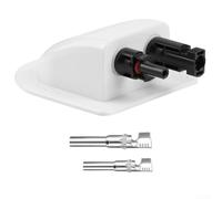 Boîte de connexion de câble solaire en ABS résistant aux intempéries pour une installation efficace sur camping-cars et yachts, prend en charge 2 presse-étoupes d'entrée (1 pièce)