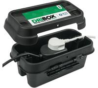 boîte de connexion électrique extérieure étanche IP55-Boîtier pour cordon d'alimentation pour lumières de Noël,minuteries,rallonges,câbles,bobines (Petit,Noir)