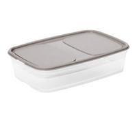 Boîte de conservation, 1,6 L, gris / transparent