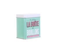 Boîte de conservation à bouillons en métal - Vert menthe - H 10 cm