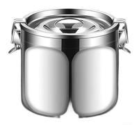 Boîte de conservation alimentaire en acier inoxydable avec deux joints en silicone pour conserver les grains de café à long terme (B-S)