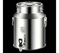 Boîte de conservation alimentaire hermétique et robuste avec robinet, récipient à lait en acier inoxydable 316 avec fermetures à clip, distributeur de boissons vin, eau et céréales (9L)