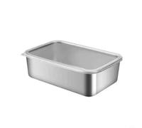 Boîte de conservation carrée en acier inoxydable avec couvercle étanche pour les déjeuners portables et la préparation des repas à la maison, au bureau ou lors d'événements en plein air (M)