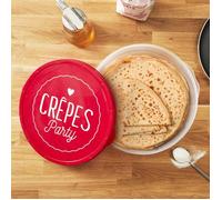 Lily Cook – Boîte de conservation KP5754 pour crêpes 30 cm – Transparent Rouge, Facile à nettoyer