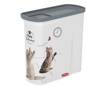 Boîte de conservation - CURVER - PetLife - 2L - pour aliments - dessin de chat
