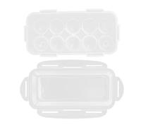 Boîte de Conservation des Œufs en Plastique Blanc Grosse Capacité | Rangement Multi-grilles, Économise L’espace, Limite les Chocs, Facile à Nettoyer