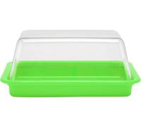 Boîte de conservation du beurre en plastique Quadrate Boîte à fromage avec couvercle transparentVert