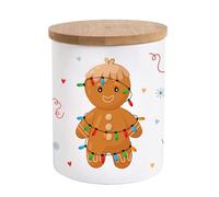 Boîte de conservation en pain d'épice 620 ml | Noël | Biscuits | Cadeaux | Avent | Hiver | Étoiles | Lumières | Pain d'épices | Pâtisserie