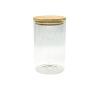 Boîte de conservation en verre 1,15L avec couvercle en Bambou Nature Fackelmann