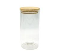 Boîte de conservation en verre 1,5L avec couvercle en Bambou Nature Fackelmann
