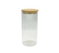 Boite de conservation en verre 2 litres avec couvercle en Bambou Nature Fackelmann