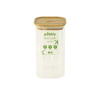 Pebbly Boîte de conservation carrée en verre 1,4 L