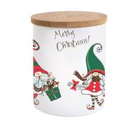 Boîte de conservation Merry Christmas Lutin 620 ml | Noël | Biscuits | Cadeaux | Avent | Hiver | Étoiles