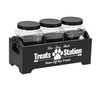 Boîte De Conservation Pour Chien | 3 Pièces Boîte De Stockage Avec Organisateur,Bocal À Friandises Pour Chien Et Conteneur Pour Animaux,Pour Chat Animal Oiseau Maison Appartement Intérieur Cuisine