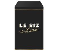Boite de conservation pour le riz en métal à rayures collection AU BISTROT noir