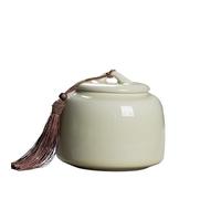 Boîte de conservation pour le thé Ceramic Tea Canister With Airtight Lid Storage Container Tins For, Coffee, Nuts, Spice, Sugar Pour le sucre(Yellow)