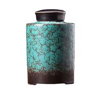 Boîte de conservation pour le thé Pot à thé en céramique, récipient de conservation des aliments, style chinois rétro, for, miel et café, vert Pour le sucre