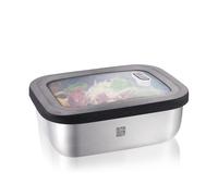 GEFU boîte de conservation Provido, boîte à provisions, code QR des provisions, acier inoxydable, 1.3 L