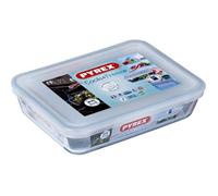 Boîte de conservation rectangulaire - PYREX - 1451004 - Couvercle en plastique - Verre borosilicate - 19 x 14 cm