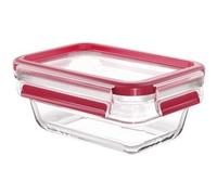 Tefal Masterseal Fresh Verre, Boîte alimentaire rectangulaire 0,45 L, Conservation des aliments, Empilable, Compatible four et congélateur N1040510 Transparent