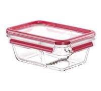 Tefal Masterseal Fresh Verre, Transparent, Boîte alimentaire rectangulaire 0,8 L + séparateur, Conservation des aliments, Empilable, Compatible four et congélateur N1040710