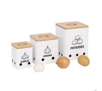 Relaxdays Lot de 3 boîtes à pommes de terre