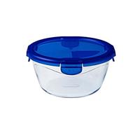 Boite de conservation ronde 20 cm en verre avec couvercle étanche, Cook & Go
