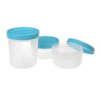 TATAY Boîte Alimentaire Plastique Twist, Couvercle à Vis, sans BPA | TATAY Boîte Alimentaire Plastique Twist | Set 3: 1 x 1 L + 2 x 0,5 L | Couvercle à Vis | sans BPA | Finition de Couleur, Bleu