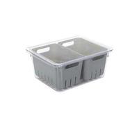 AltoBuy Boite de Conservation Transparente avec 2 bacs Amovibles Gris