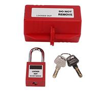 Boîte de Consignation pour Prise Électrique - Kit Verrouillage Sécurité avec Cadenas à Clé 38mm Dispositif Énergétique Isolation et Sécurisation des Prises Idéal Procédures