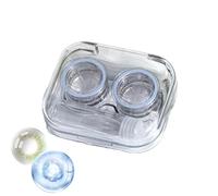Boîte de contact portable, kit de voyage pour étui à lentilles de contact, Mini kit de boîtier de transparent de voyage, Outil de suppression de l'applicateur de de protection complète