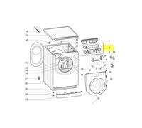 BOITE DE CONTROLE AQ HD LED BLACK ECO2 pour LAVE LINGE ARISTON - C00293060