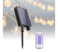 Boîte de Contrôle de Guirlande Lumineuse Solaire, Panneau Solaire pour Guirlande Automatique Étanche Luminosité Réglable Circuit de Guirlande de Lampe Extérieure avec Panneau 8 modes de lumière