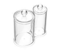 Boîte de Cotons-tiges en Acrylique Transparent à Double Compartiment | Boite Coton Tige, Boîte Rangement Coton, Distributeur Coton Tige, Coffret Rangement Maquillage